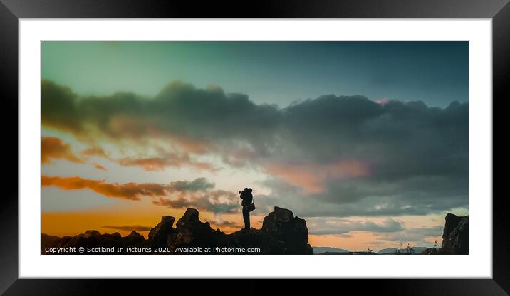 Portencross Sunset  Framed Mounted Print by Tylie Duff Photo Art