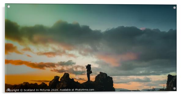 Portencross Sunset  Acrylic by Tylie Duff Photo Art