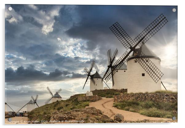 Windmills of Consuegra, Spain Acrylic by Kevin Hellon