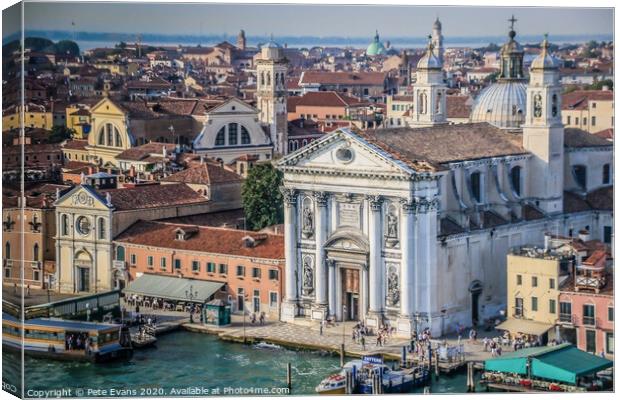 Grand Canal Venice Canvas Print by Pete Evans