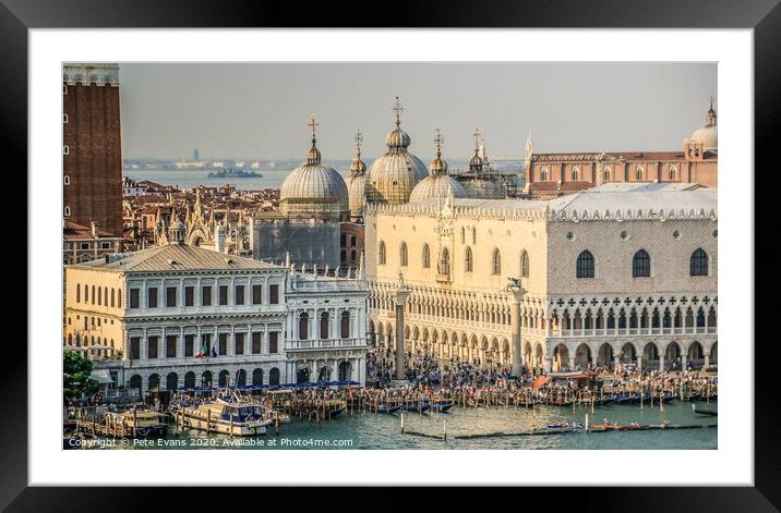 Leaving Venice Framed Mounted Print by Pete Evans