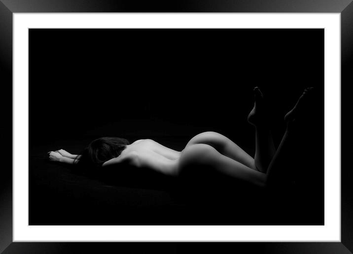 Nude woman body Framed Mounted Print by Alessandro Della Torre