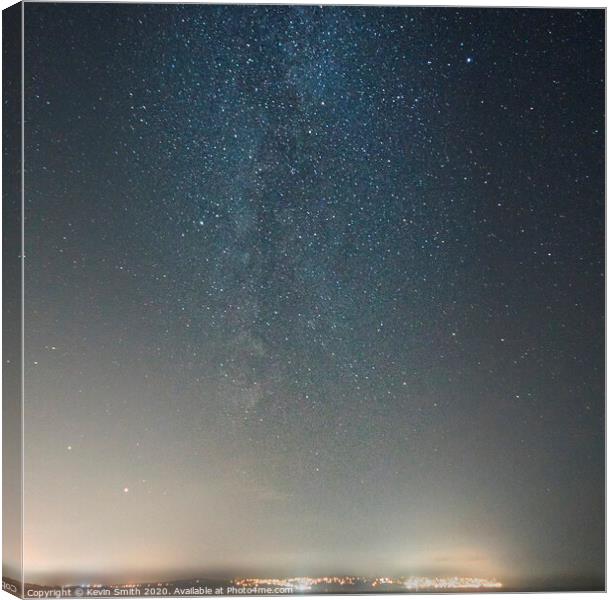 The Milky Way over St. Ives Cornwall Canvas Print by Kevin Smith