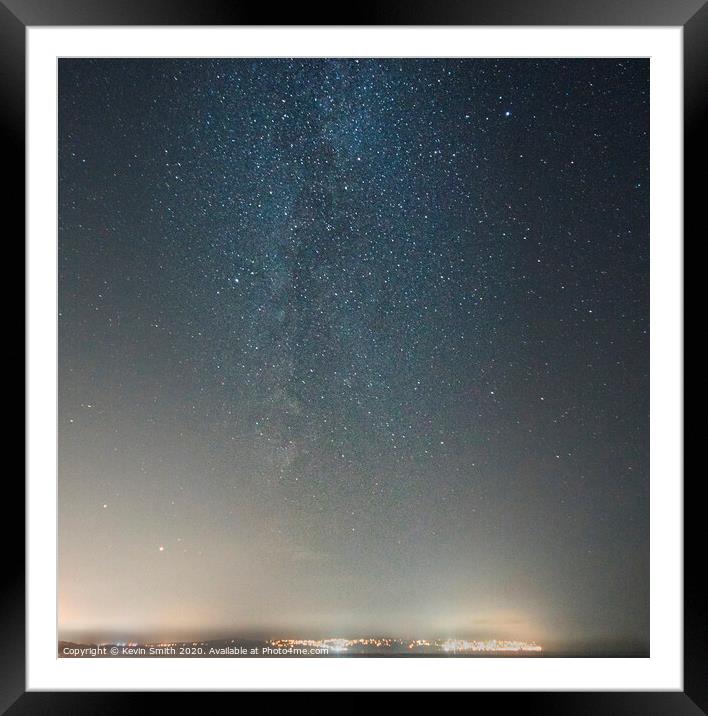The Milky Way over St. Ives Cornwall Framed Mounted Print by Kevin Smith