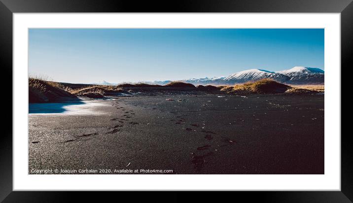 High Icelandic or Scottish mountain landscape with high peaks and dramatic colors Framed Mounted Print by Joaquin Corbalan