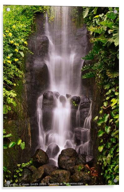Tropical Waterfall Acrylic by Kevin Smith