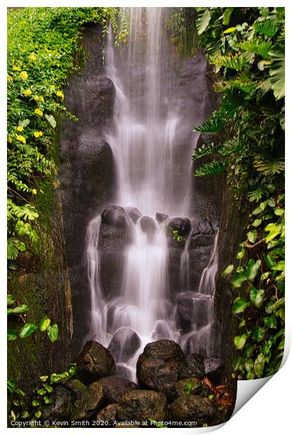 Tropical Waterfall Print by Kevin Smith
