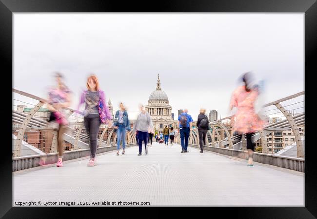 London (millennium bridge) Framed Print by Wayne Lytton