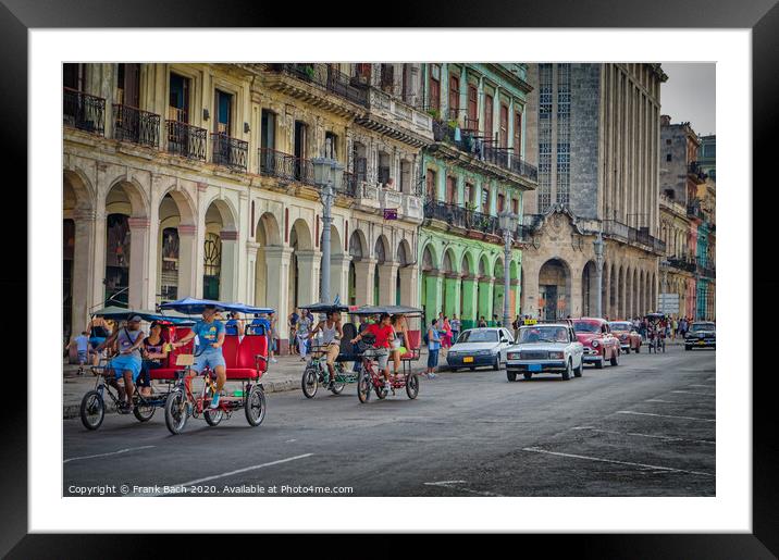 Old worn out flats in Havana, Cuba Framed Mounted Print by Frank Bach
