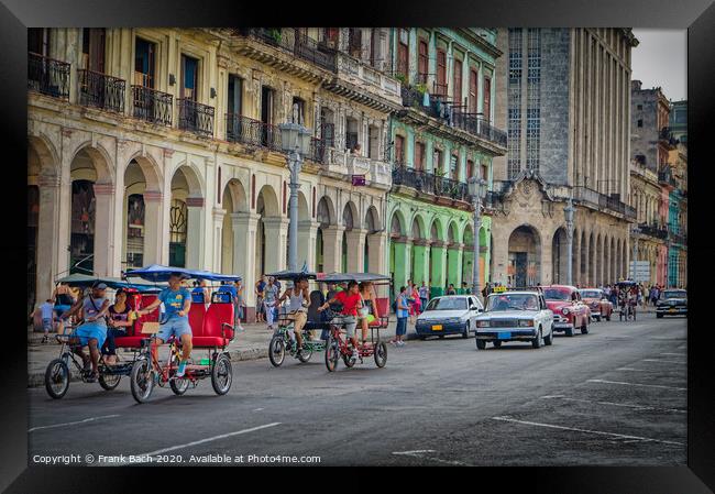 Old worn out flats in Havana, Cuba Framed Print by Frank Bach