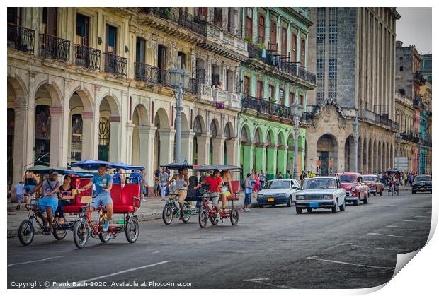 Old worn out flats in Havana, Cuba Print by Frank Bach