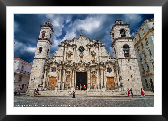 Old plaza place in Havana, Cuba Framed Mounted Print by Frank Bach