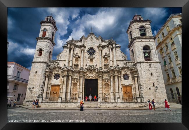 Old plaza place in Havana, Cuba Framed Print by Frank Bach