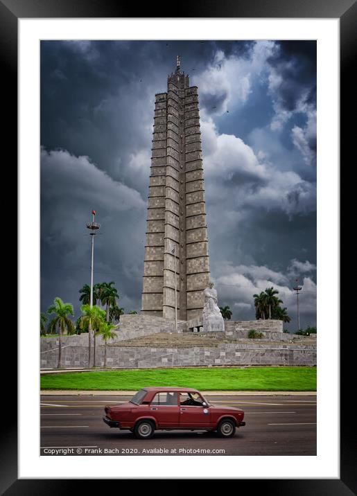 Freedom monument plaza in Havana, Cuba Framed Mounted Print by Frank Bach