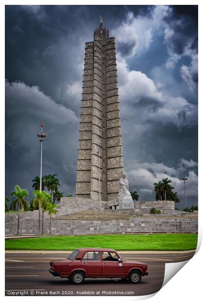 Freedom monument plaza in Havana, Cuba Print by Frank Bach