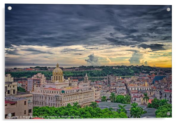 Havana panorama of the city, Cuba Acrylic by Frank Bach