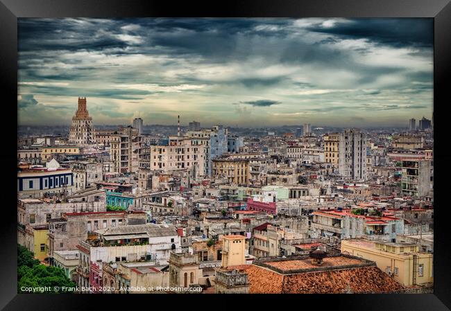 Havana panorama of the city, Cuba Framed Print by Frank Bach