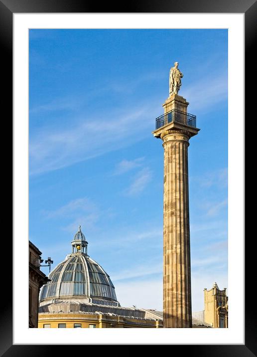 Greys Monument, Newcastle Upon Tyne Framed Mounted Print by Rob Cole