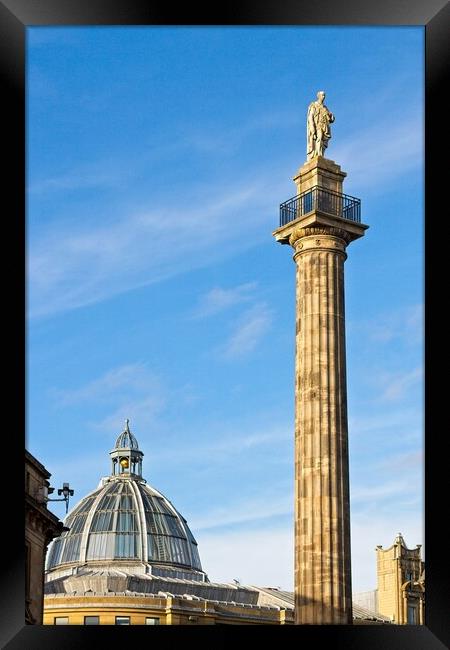 Greys Monument, Newcastle Upon Tyne Framed Print by Rob Cole
