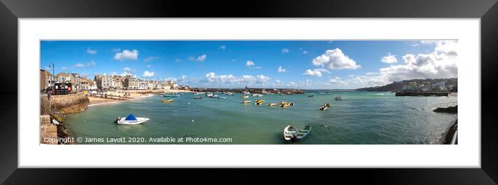 St Ives Panorama Framed Mounted Print by James Lavott