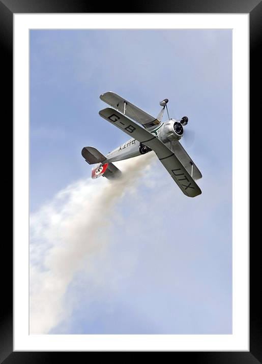 Bucker Jungmeister at Abingdon airshow Framed Mounted Print by Tony Bates