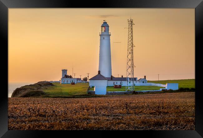 Nash Point lighthouse Framed Print by Leighton Collins
