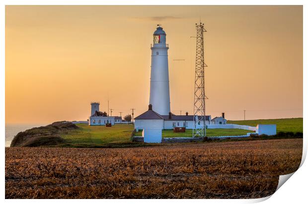 Nash Point lighthouse Print by Leighton Collins