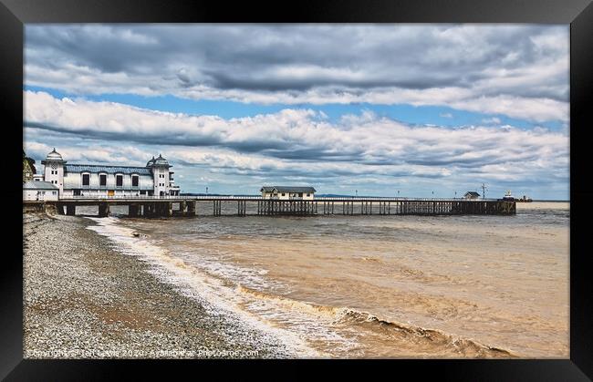 Clouds Over Penarth Pier Framed Print by Ian Lewis