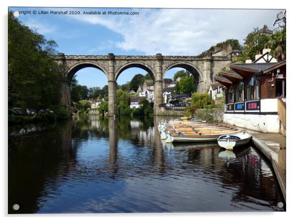  Knaresborough Viaduct Acrylic by Lilian Marshall