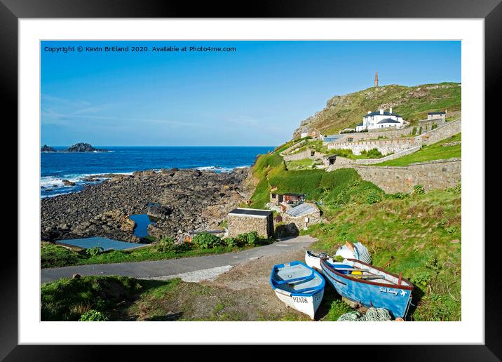 priests cove cornwall Framed Mounted Print by Kevin Britland