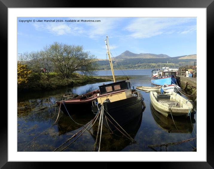 Goatfell on the Isle of Aran, Framed Mounted Print by Lilian Marshall