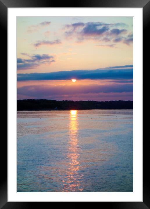 Sunset Wootton Creek Isle of Wight  Framed Mounted Print by Philip Enticknap