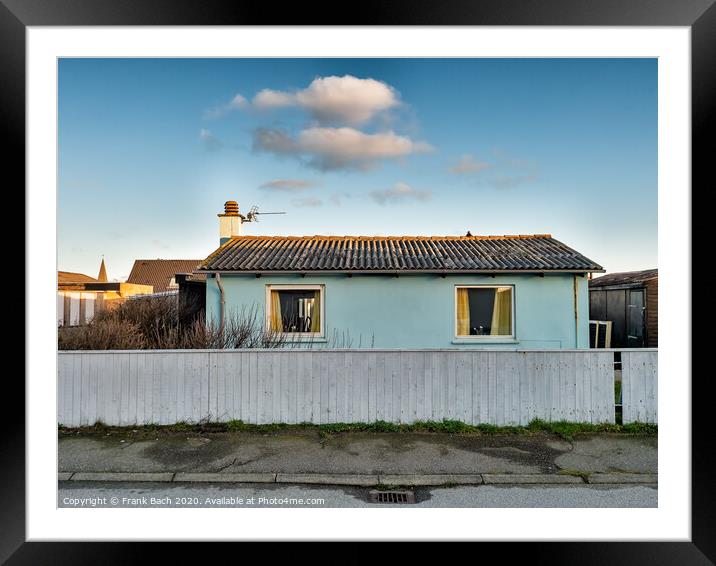 Modest simple home in Thyboroen, West Denmark Framed Mounted Print by Frank Bach