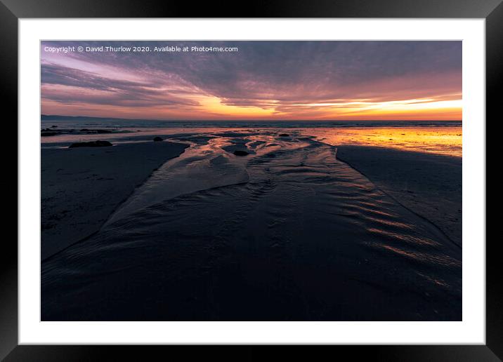 Sand River Framed Mounted Print by David Thurlow