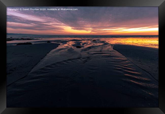 Sand River Framed Print by David Thurlow