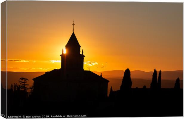 Majestic City Sunset Canvas Print by Ben Delves