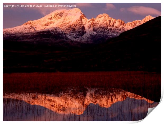 Winter sunrise Blaven, Isle of Skye Print by Iain Sneddon