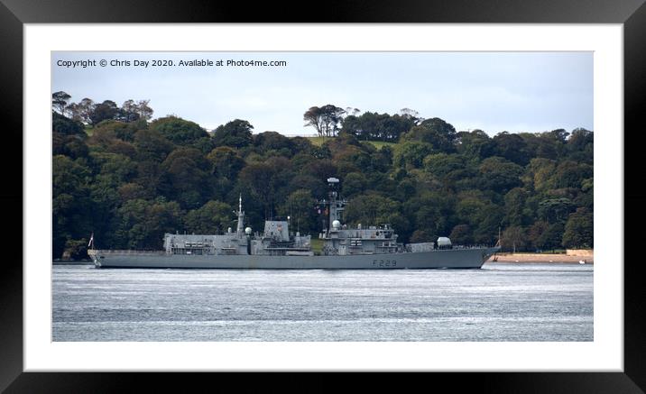 HMS Lancaster Framed Mounted Print by Chris Day