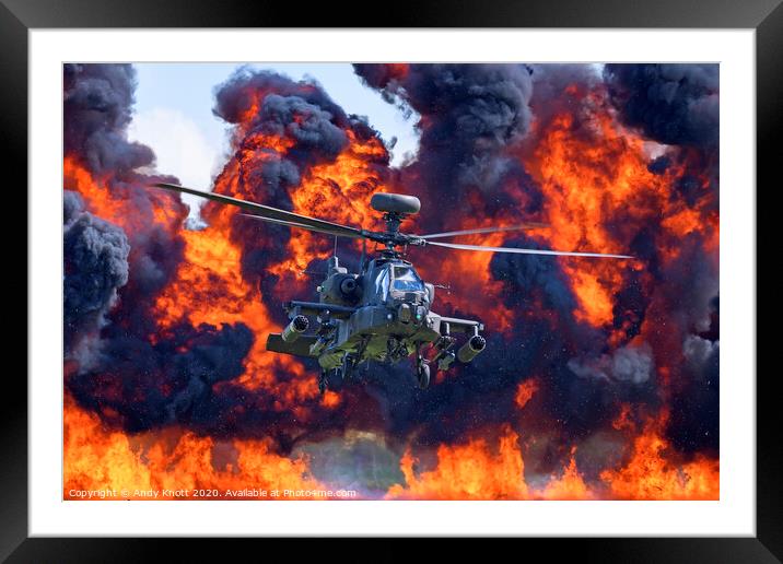 Westland Apache AH1  Framed Mounted Print by Andy Knott