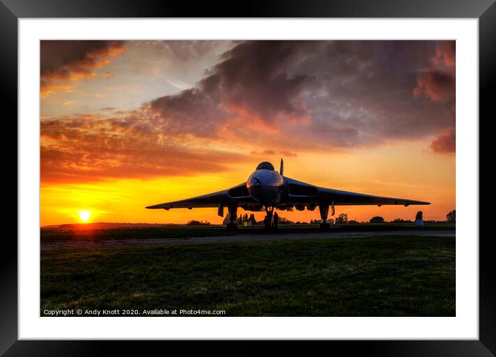 Vulcan sunset Framed Mounted Print by Andy Knott