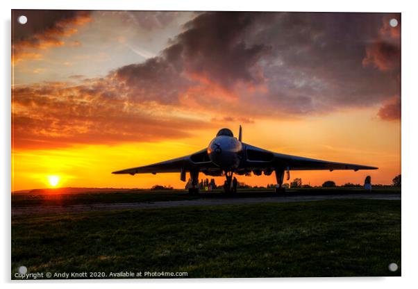Vulcan sunset Acrylic by Andy Knott