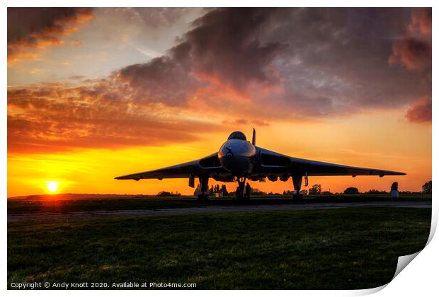 Vulcan sunset Print by Andy Knott