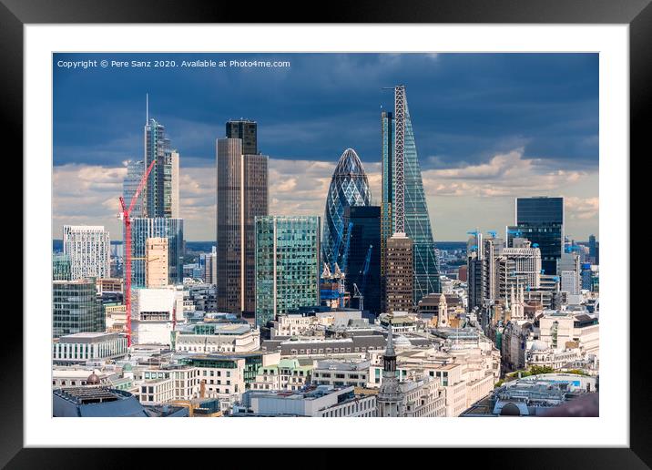 The City of London in the afternoon Framed Mounted Print by Pere Sanz