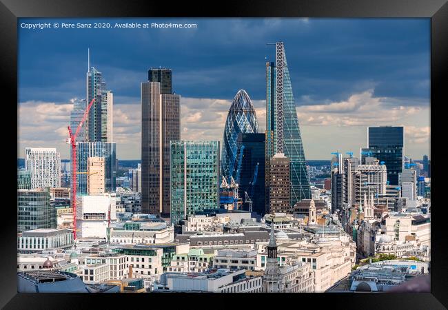 The City of London in the afternoon Framed Print by Pere Sanz