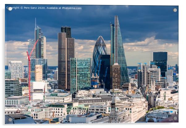 The City of London in the afternoon Acrylic by Pere Sanz