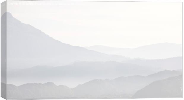 High Key Mountains Canvas Print by David Thurlow