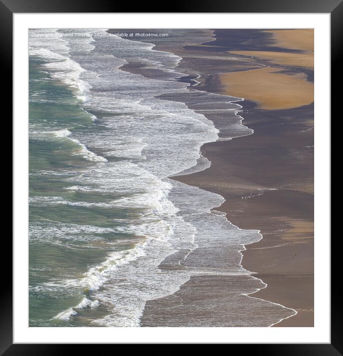 Sea, Surf and Sand Framed Mounted Print by David Thurlow
