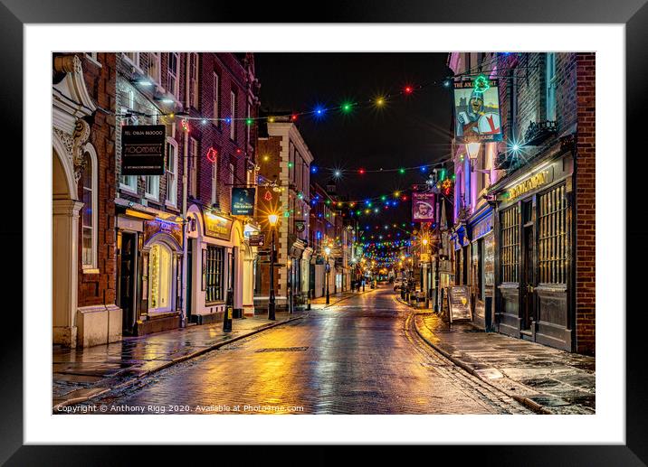 Night Lights,  Framed Mounted Print by Anthony Rigg
