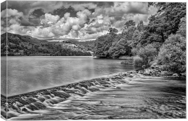 Grasmere Weir Canvas Print by Roger Green