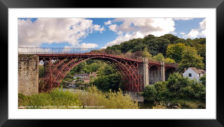 The Iron Bridge at Ironbridge, Shropshire Framed Mounted Print by Joy Newbould